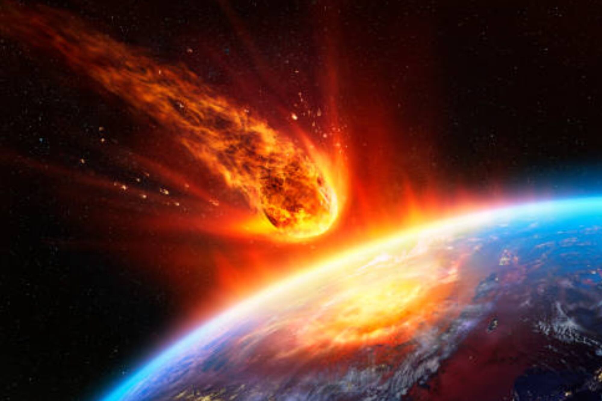 Chocado por un meteorito