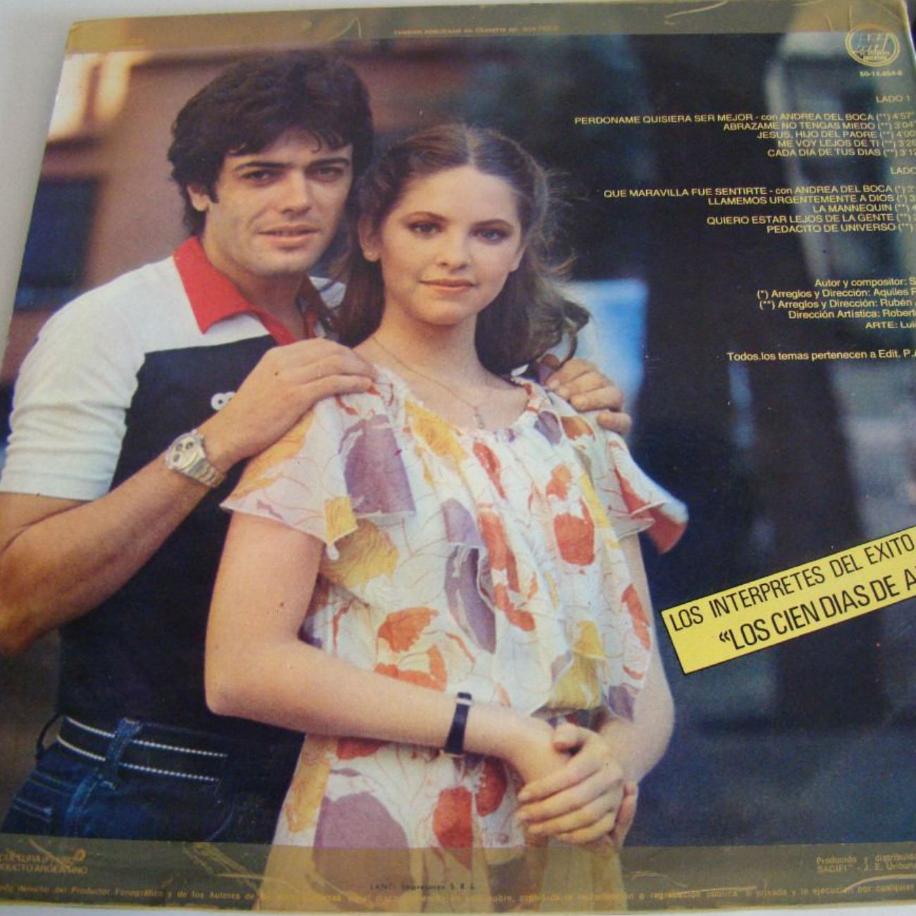 En Los cien días de Ana nació el amor entre Andrea del Boca (17) y Silvestre (29); aquí la tapa del LP de la exitosa telenovela de 1982
