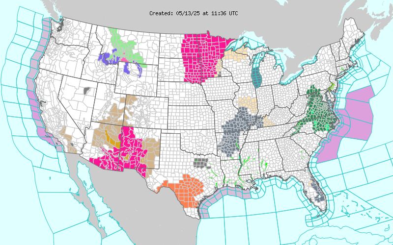 Montañas de Wyoming y Montana recibirán 30 cm de nieve en pleno mayo
