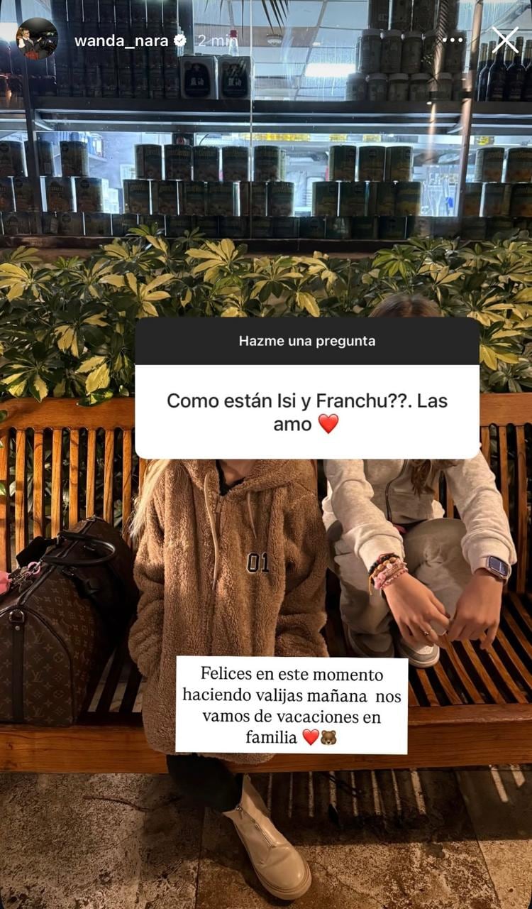 Wanda Nara reveló cómo se encuentran hoy sus hijas Francesca e Isabella