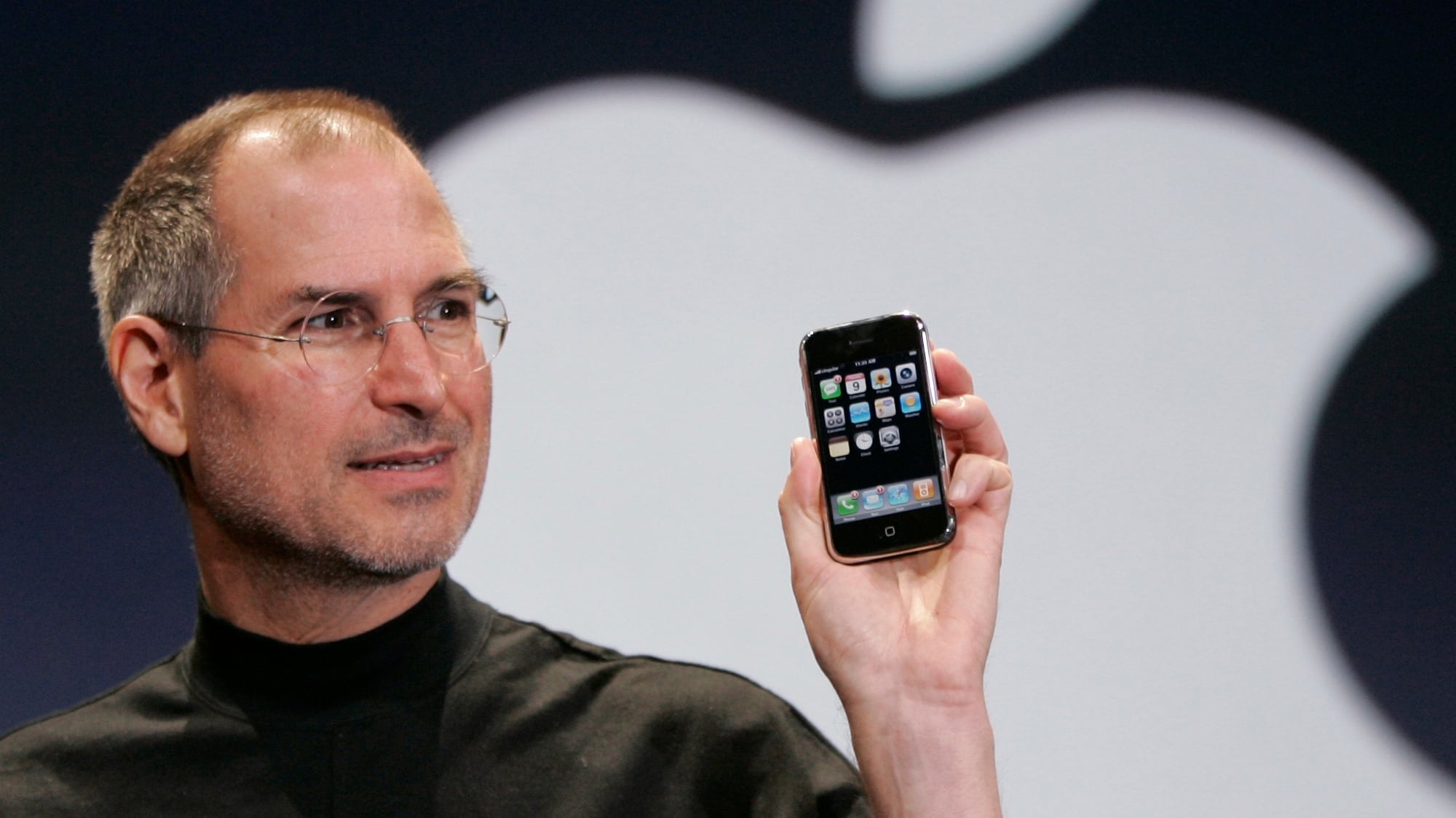 Steve Jobs en la presentación del primer iPhone, el 9 de enero de 2007