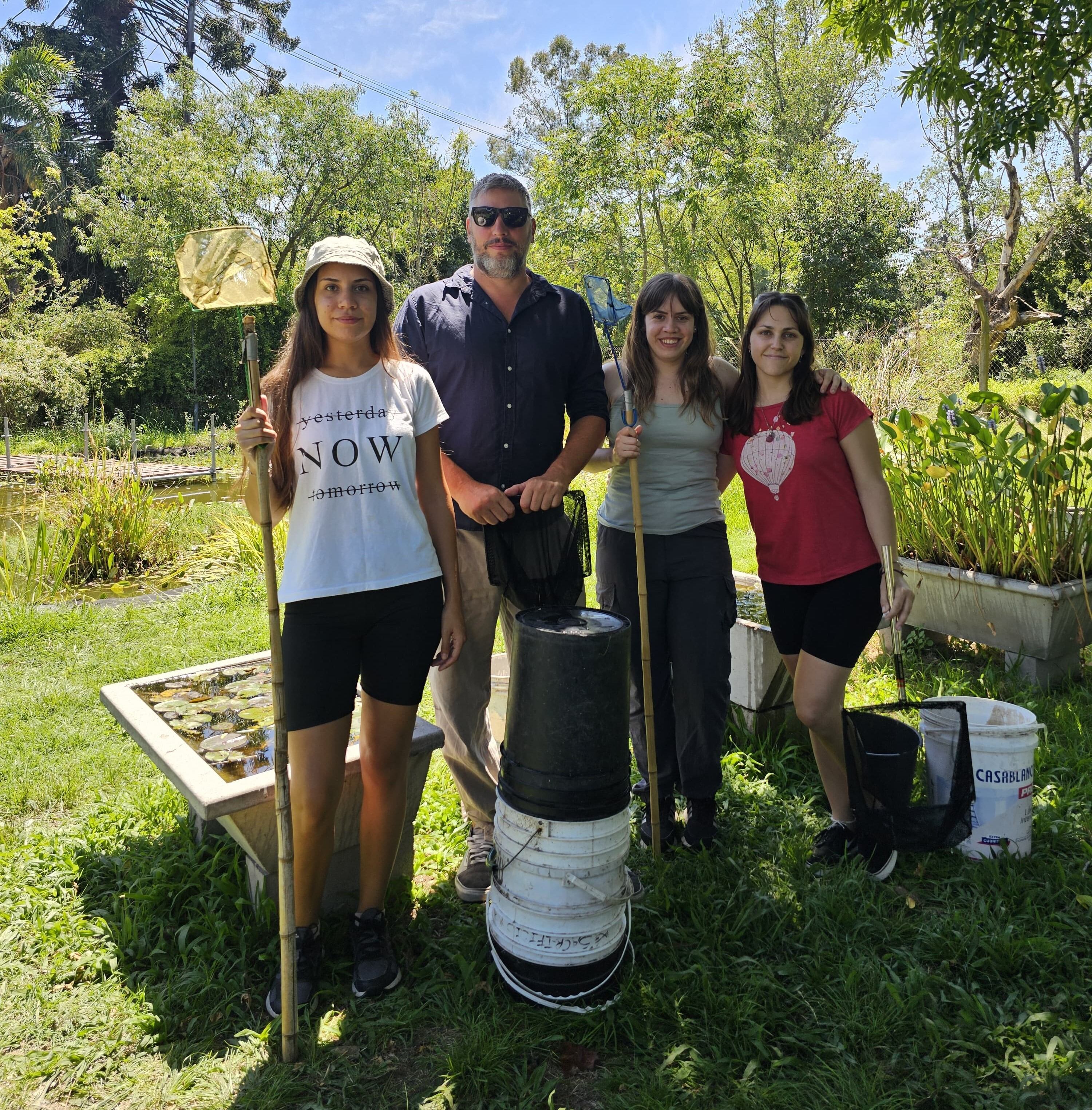 El equipo de trabajo: (de izq a der) María Paz Gamba, Alejandro López, Ana Paula Baldonedo y Micaela Sfara