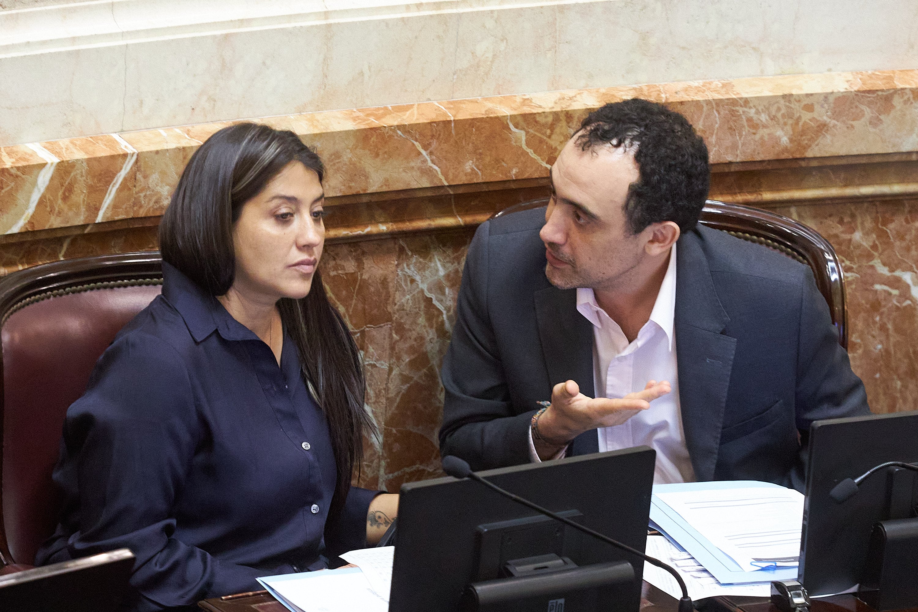 Los senadores Carambia y Gadano se fueron del chat del