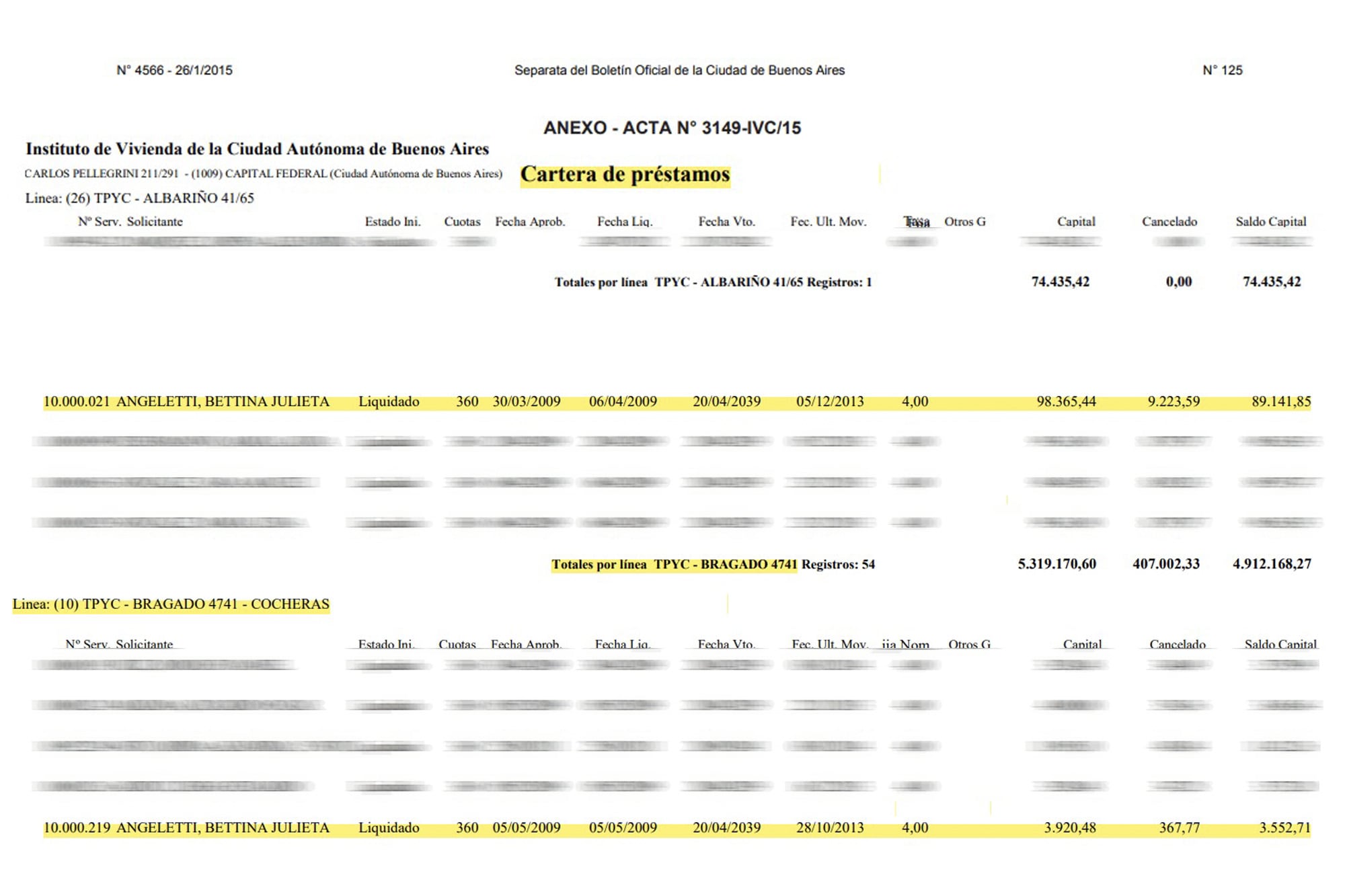 Documento oficial del Instituto de la Vivienda