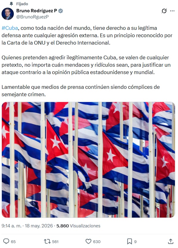 El comunicado del canciller cubano