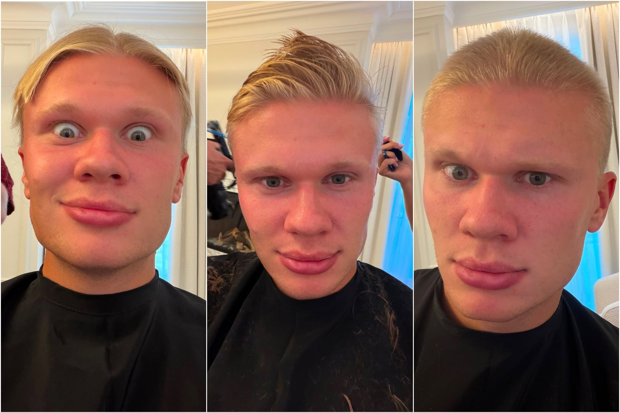 El proceso del cambio de look de Erling Haaland