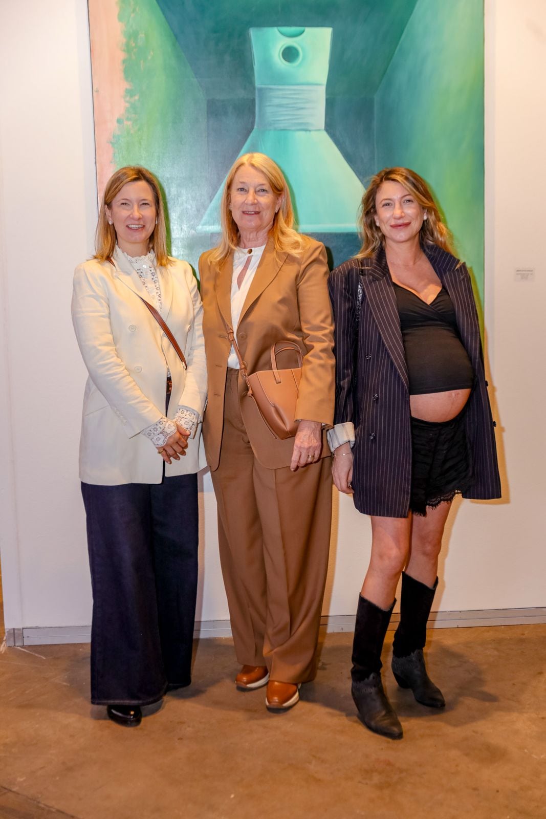 María Taquini de Blaquier junto a su hijas Agustina y Milagros, quien pronto la convertirá en abuela de Esmeralda Diez