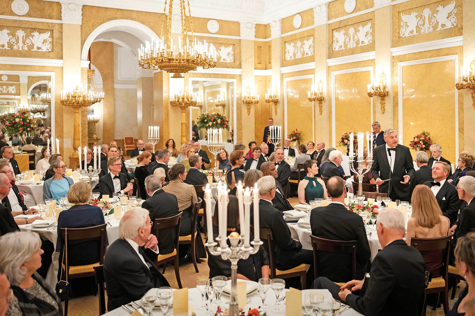 Uno de los momentos de la gala, que se realizó en el Palacio Noordeinde