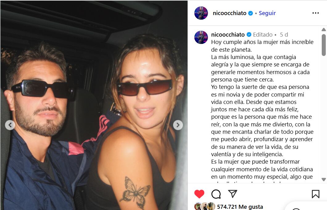 El tierno posteo de Nico para Flor en su cumpleaños