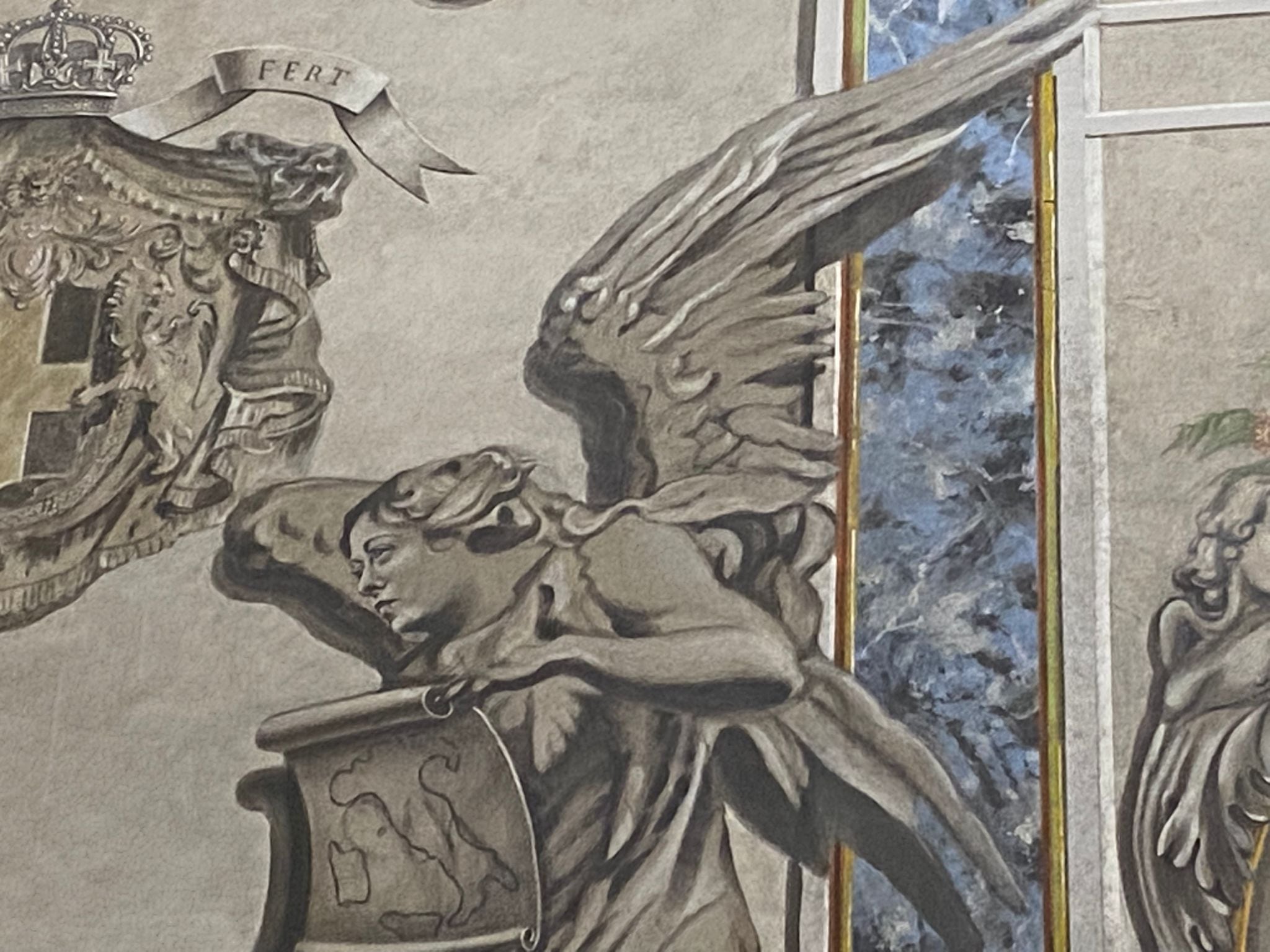 Revuelo en Italia por la aparición en una Iglesia de un fresco de un ángel restaurado con la cara de Meloni