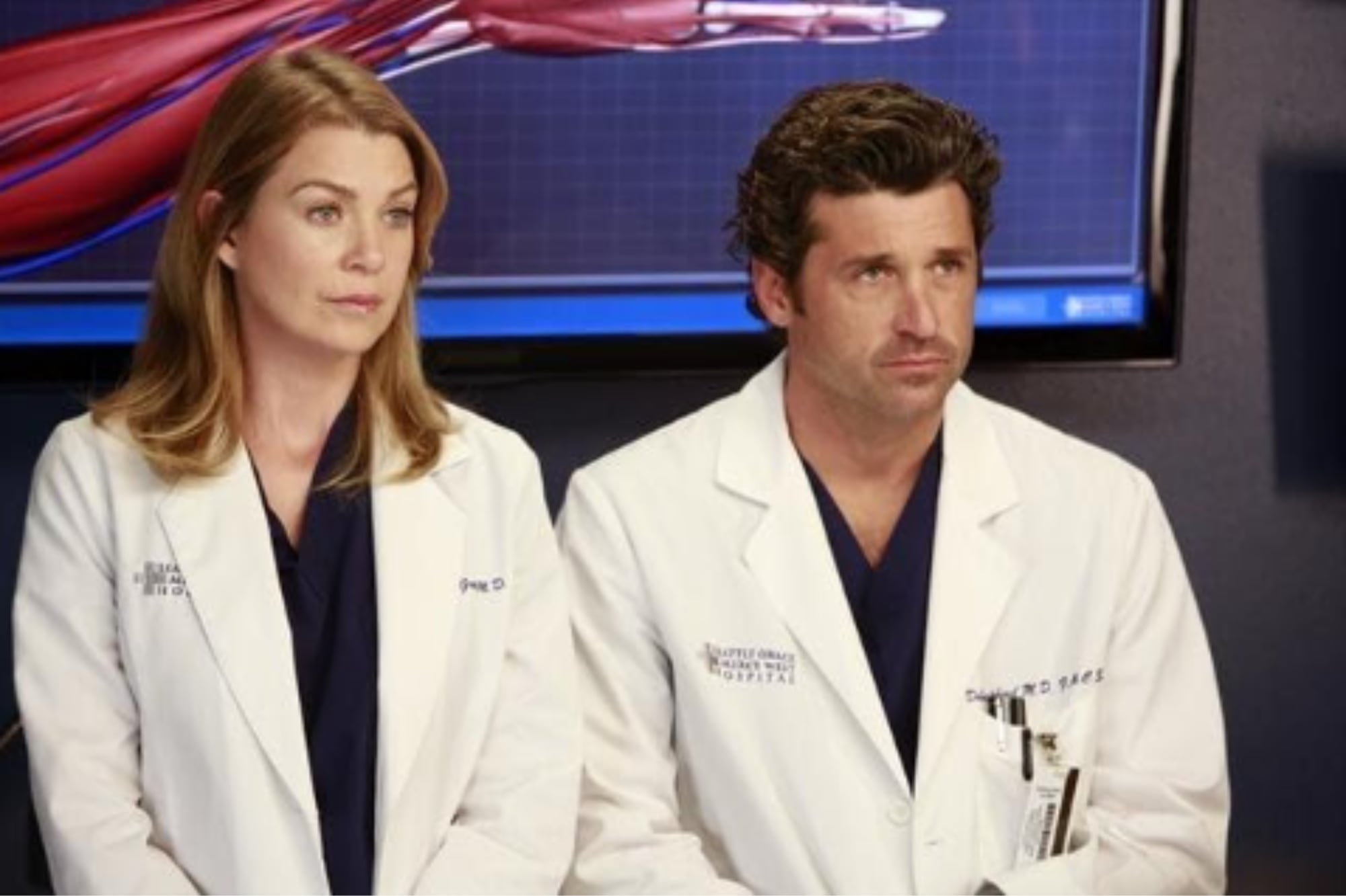 La historia de amor de Meredith Grey (Ellen Pompeo) y Derek Shepherd (Patrick Dempsey) cautivó a los fans de Grey's Anatomy desde el primer capítulo, pero fuera de cámara el vínculo entre los actores no era tan sencillo (Foto: IMDb)