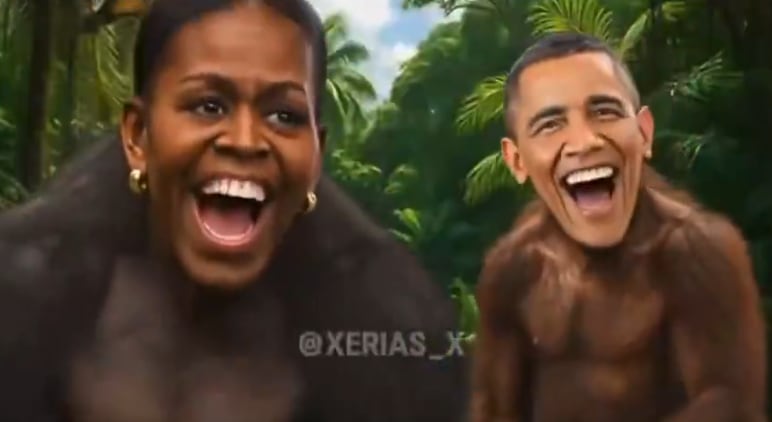 Otro provocativo posteo de Trump: en un video conspirativo sobre las elecciones, muestra a los Obama como monos