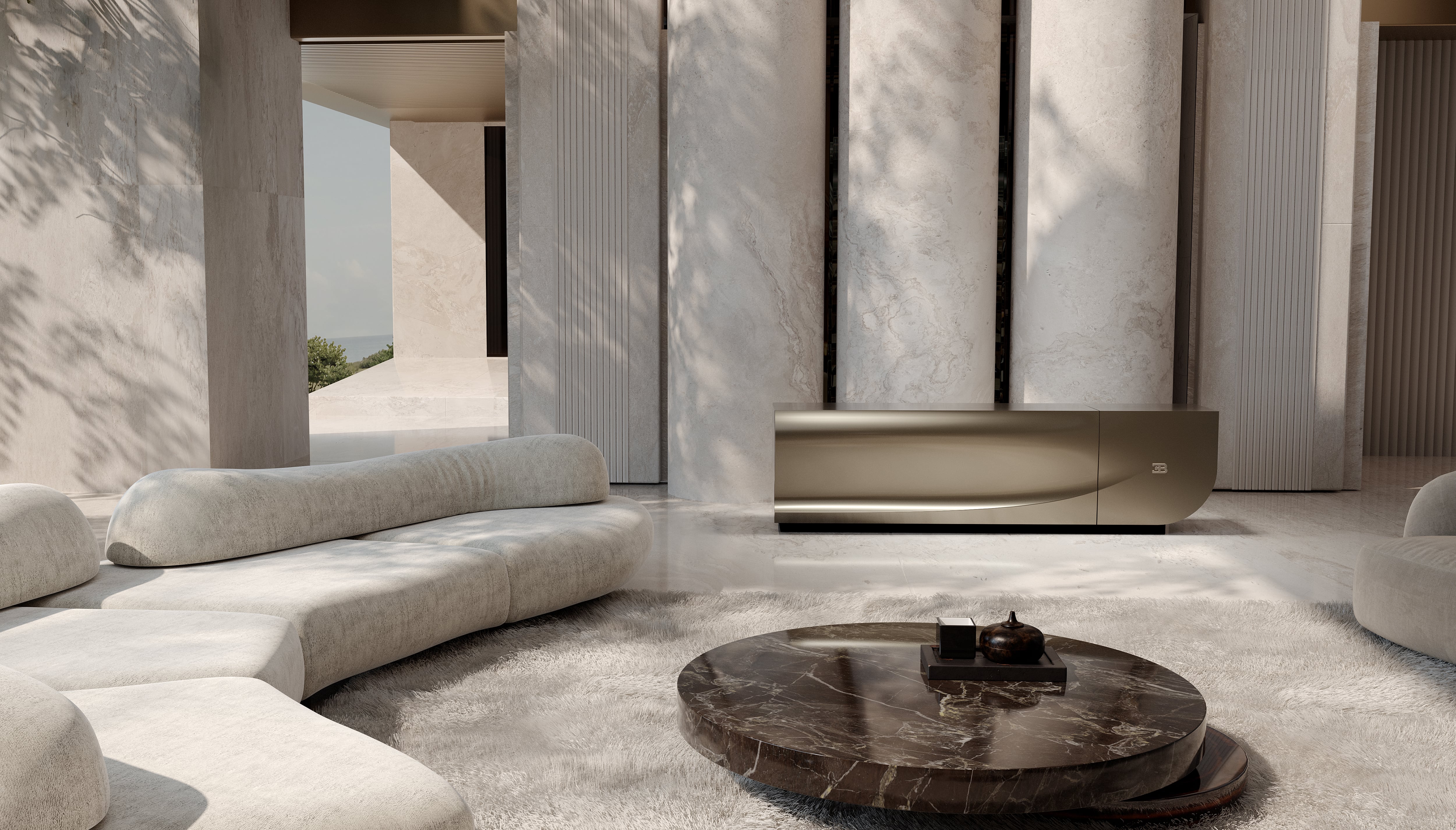El N1 permanece completamente oculto cuando no está en uso; cerrado, adopta la forma de un mueble de líneas minimalistas