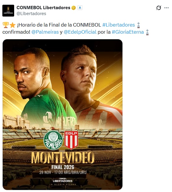 Estudiantes enfrentará a Palmeiras