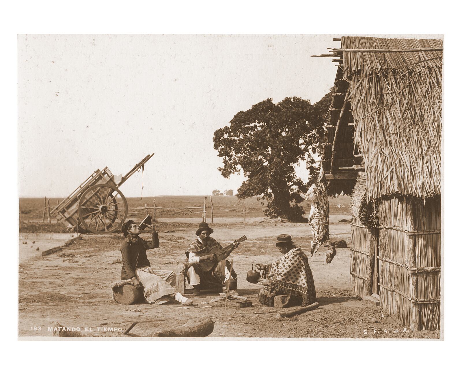 1891. “Matando el tiempo” en un rancho de la campaña.