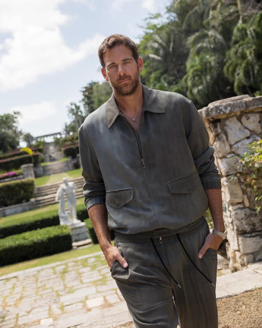 Juan Martín Del Potro posó ante las cámaras