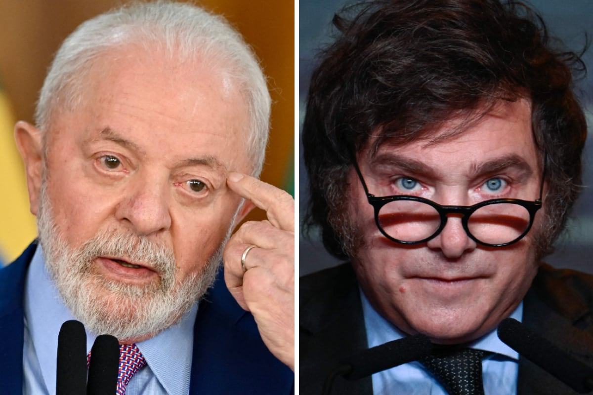 Lula y Milei, enfrentados