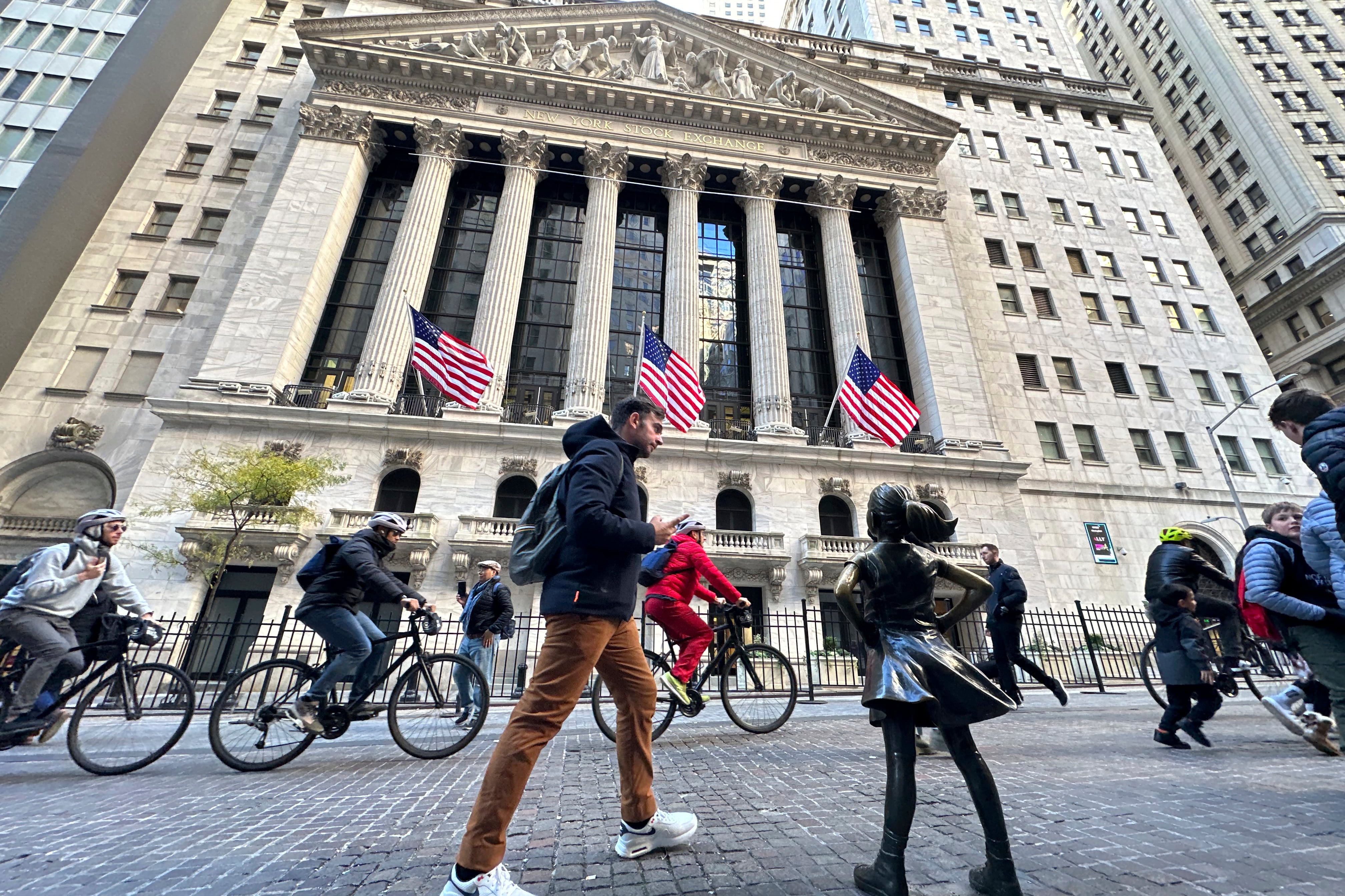 La fachada de la Bolsa de Valores de Nueva York (Archivo)