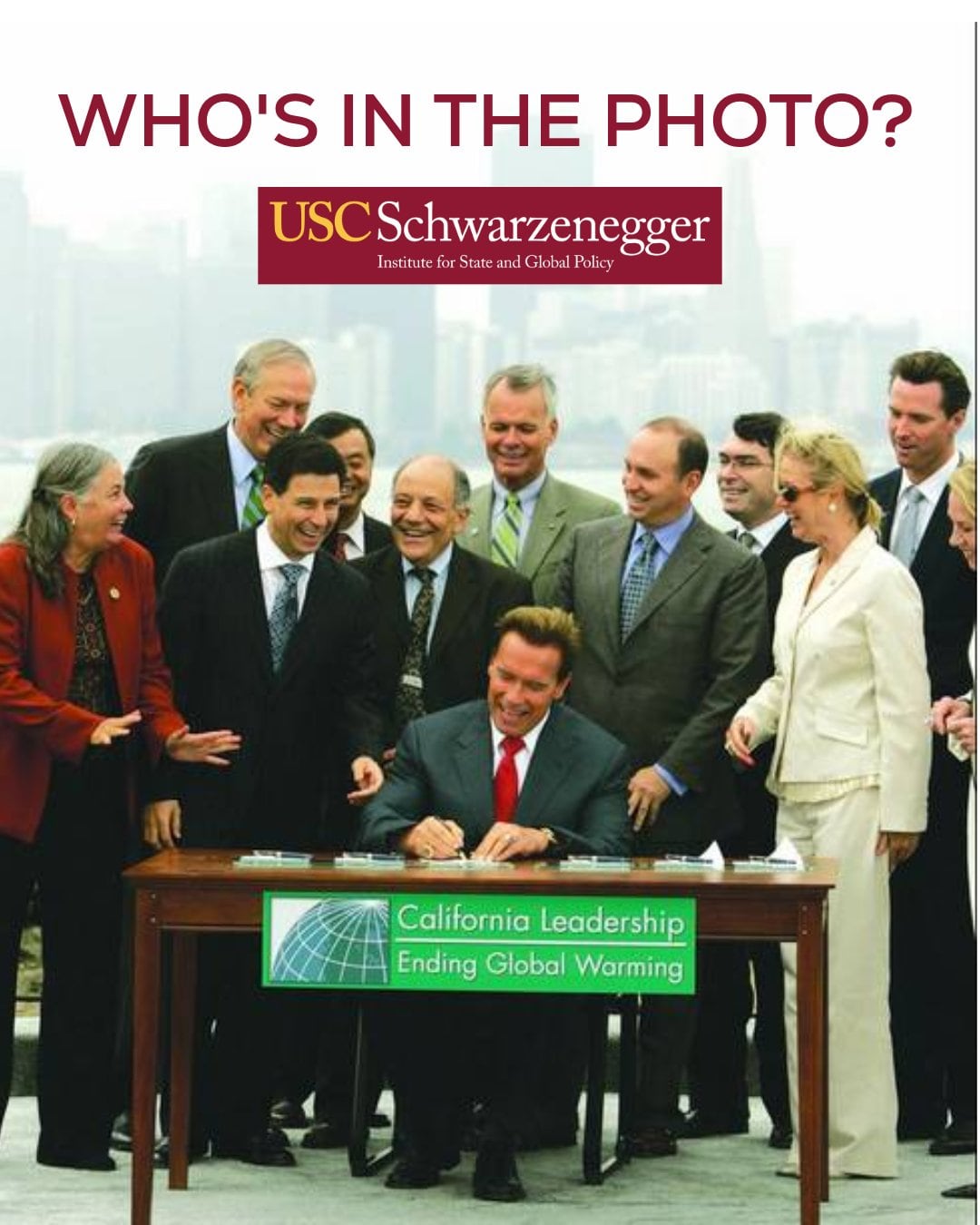 El exgobernador Arnold Schwarzenegger firmó la ley AB 32 (California Global Warming Solutions Act of 2006) el 27 de septiembre de 2006