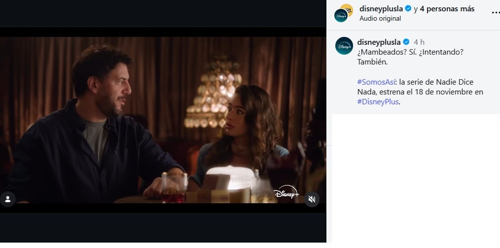 La noticia fue dada a conocer mediante las redes sociales de la plataforma y del ciclo de streaming (Foto: Captura Instagram/@disneyplusla)