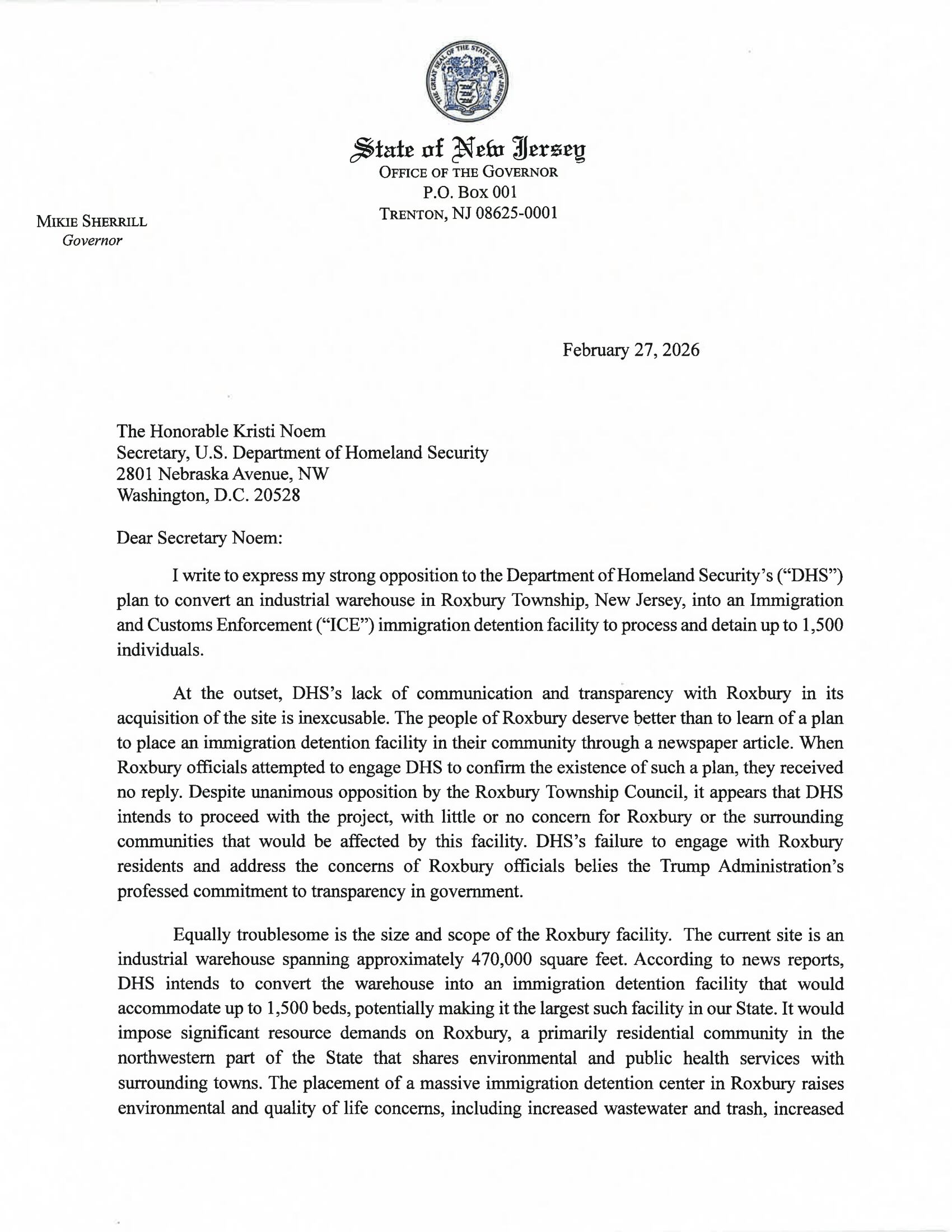 La gobernadora aseguró que utilizará todos los recursos disponibles para proteger a los residentes