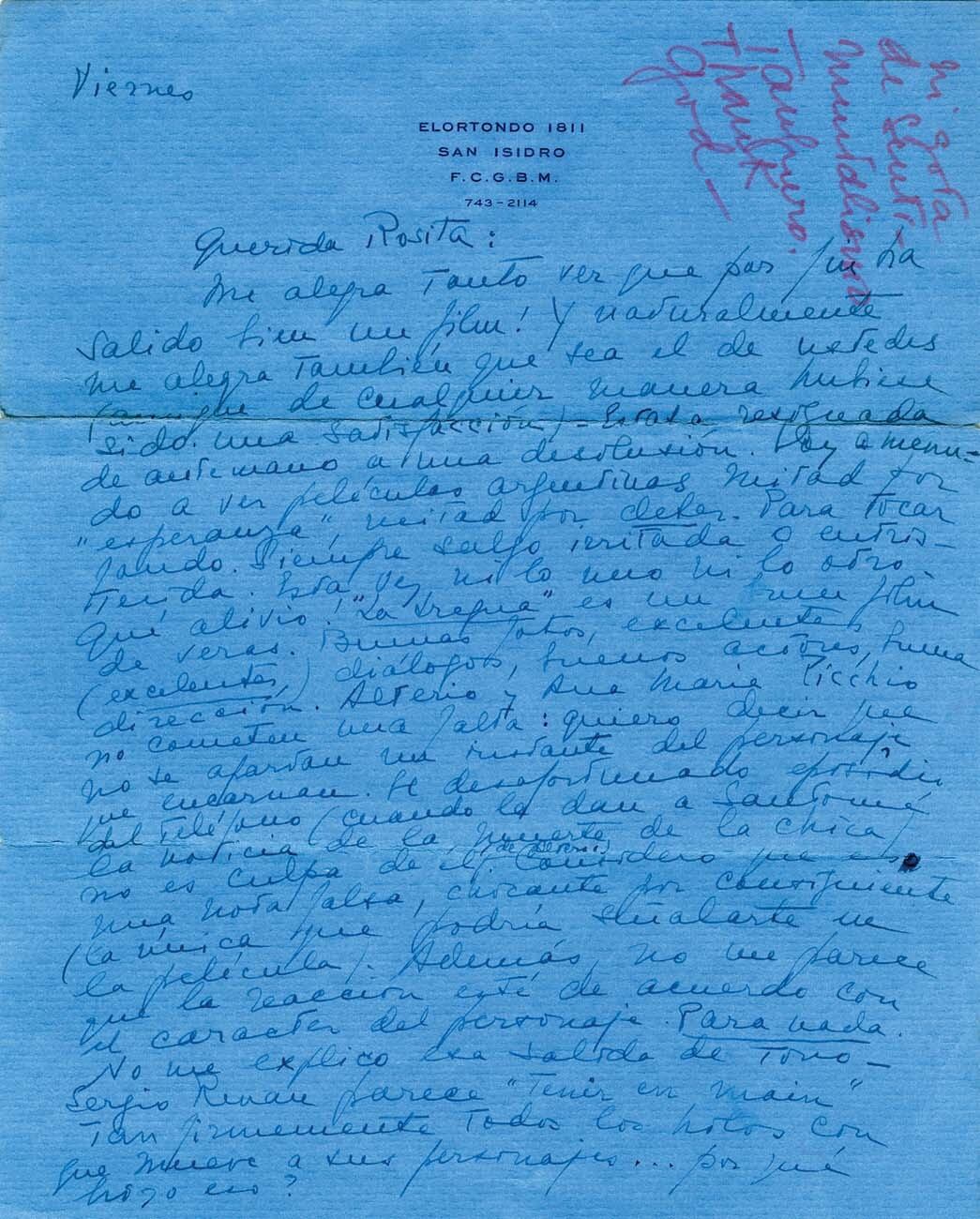La carta que le mandó Victoria Ocampo a su sobrina a partir de La tregua