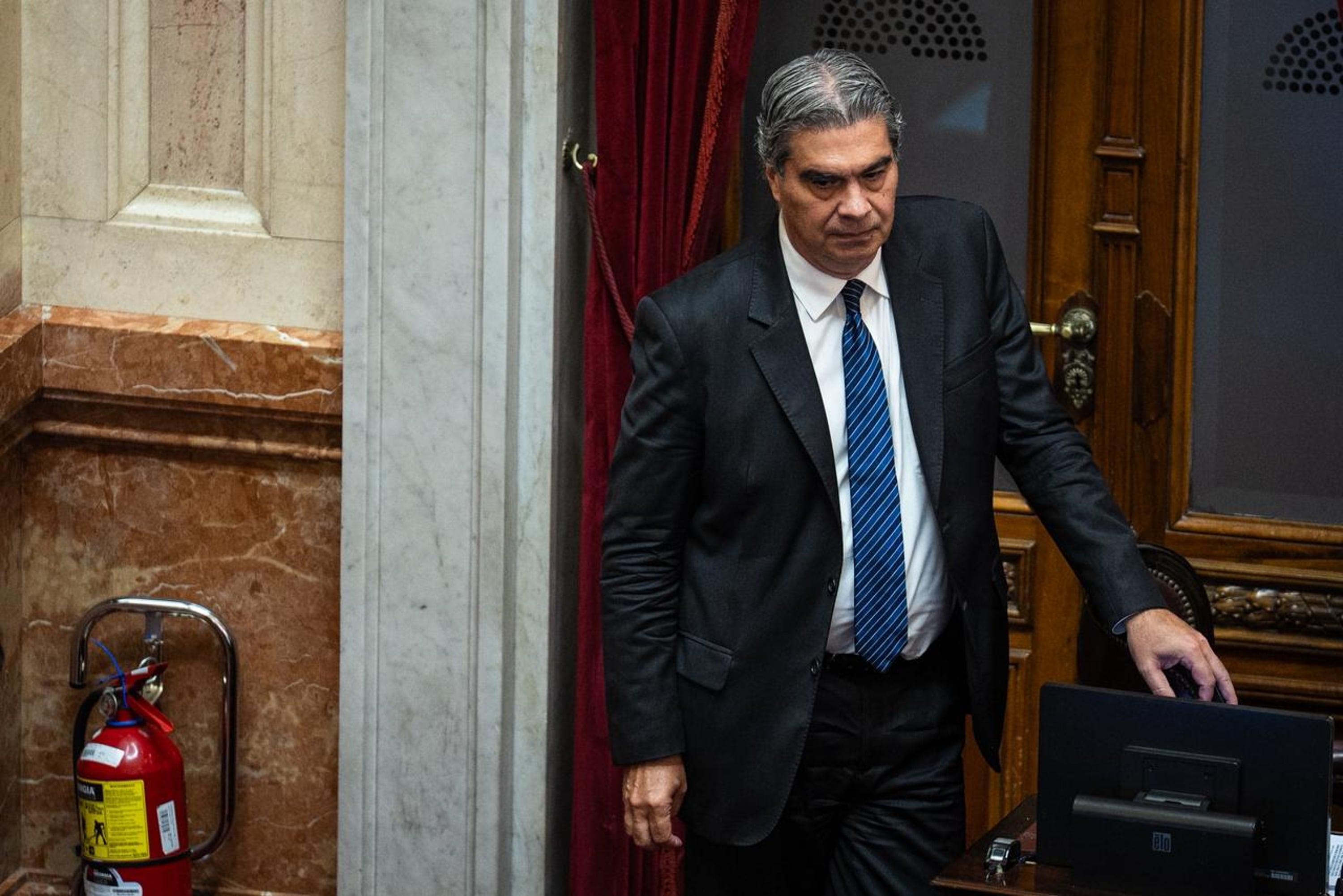 Jorge Capitanich, en el recinto del Senado nacional