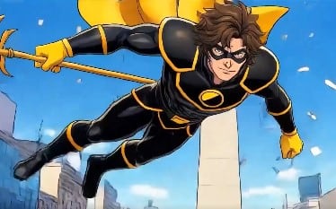 Con un superhéroe animado, Milei lanzó su redes oficiales en inglés: la cuenta fue suspendida horas después