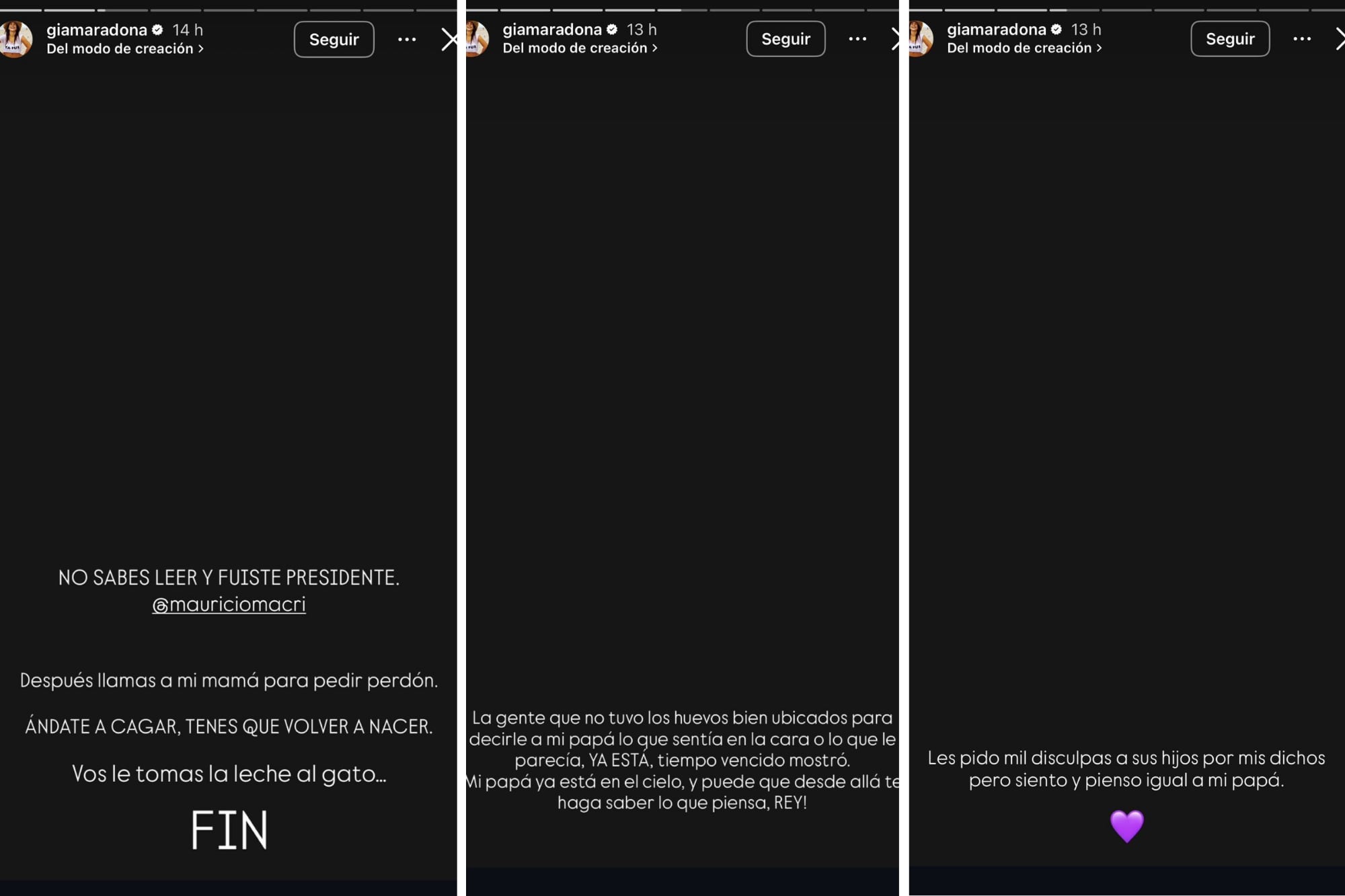 Las historias de Giannina Maradona