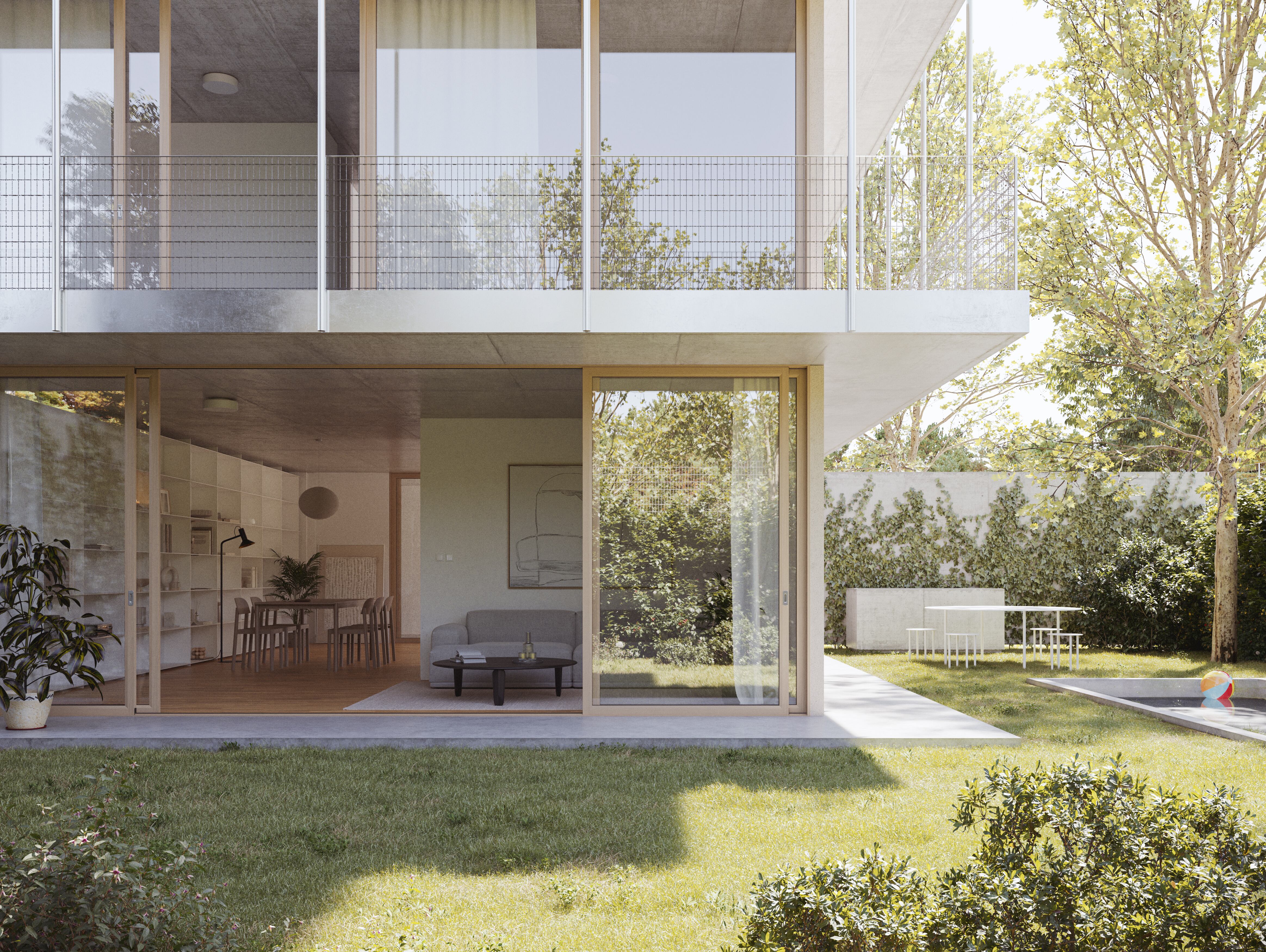 Las unidades de planta baja de este proyecto tendrán la posibilidad de tener pileta y parque propios