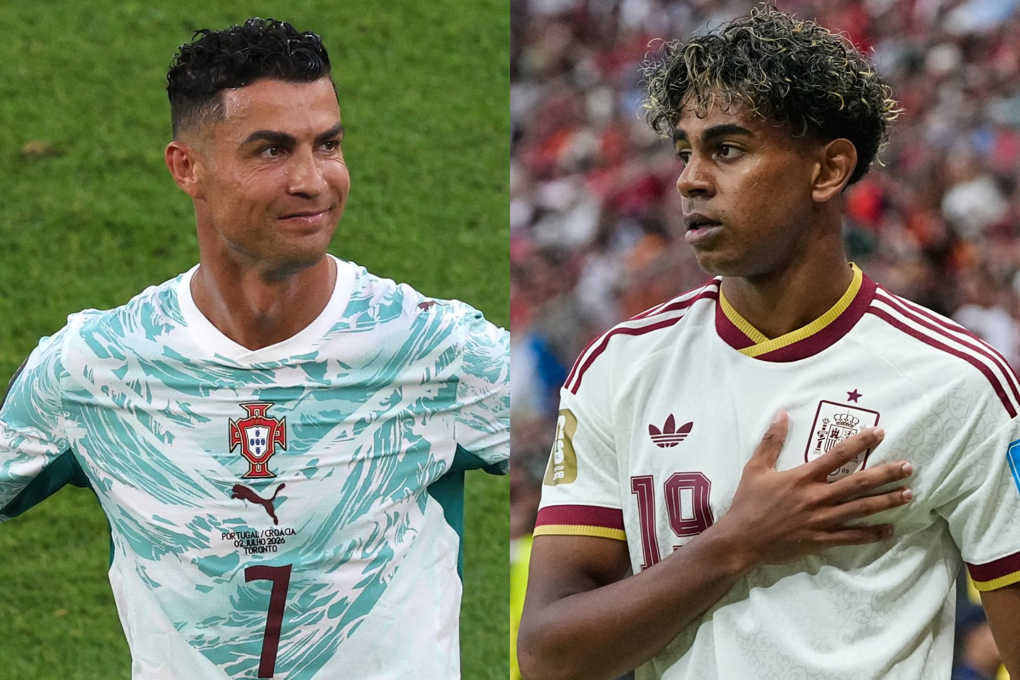 Cristiano Ronaldo y Lamine Yamal, estrellas de Portugal y España, se verán las caras en los octavos de final del Mundial 2026
