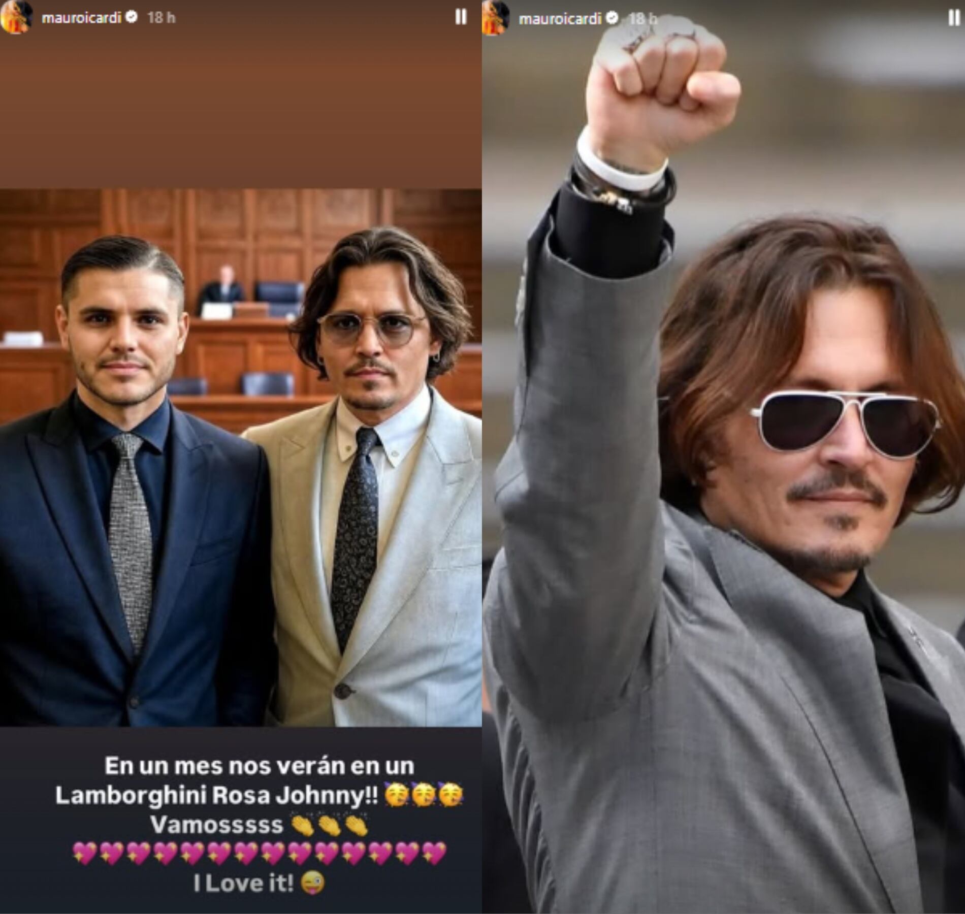 Las imágenes que compartió Mauro Icardi tras la audiencia de divorcio (Foto: Instagram @mauroicardi)