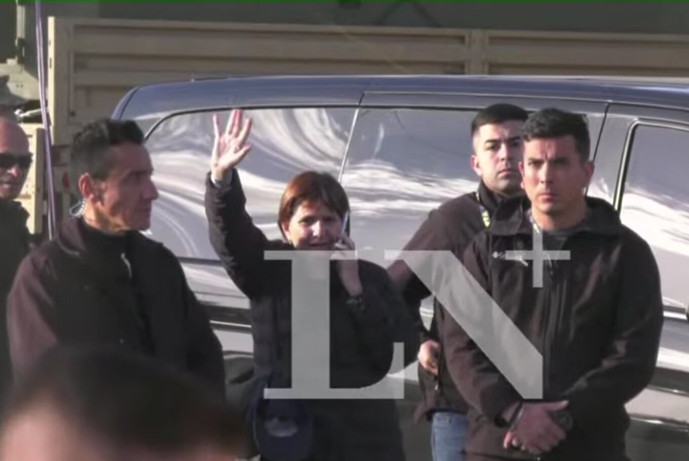 Patricia Bullrich en el Centro de Monitoreo de Bahía Blanca