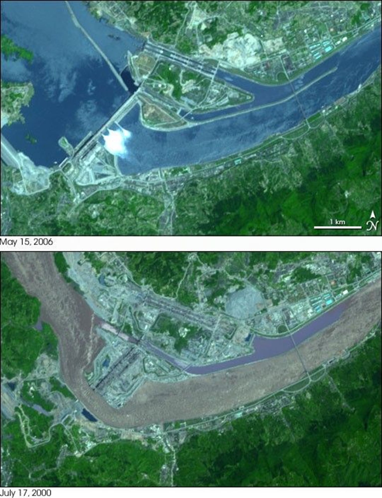 La NASA descubrió que China puede ralentizar la rotación de la Tierra 6 Así fue el notorio cambio de la represa de las Tres Gargantas en China una vez que entró en funcionamiento