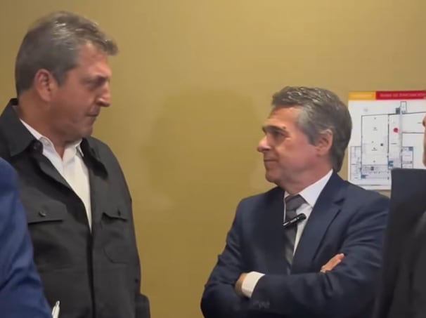Sergio Massa con Diego Giuliano en Rosario
