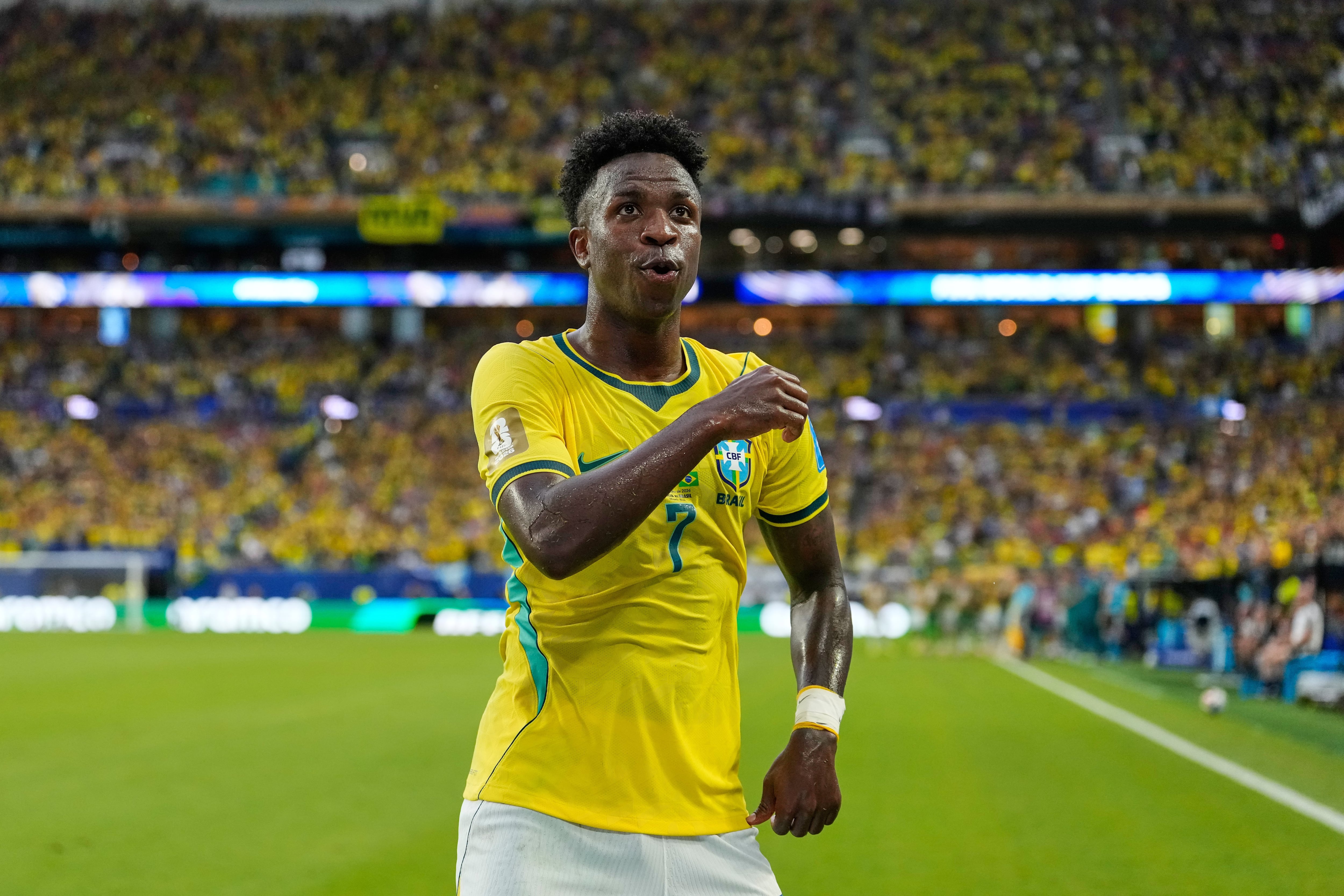 Vinicius es el goleador de Brasil, con cuatro tantos