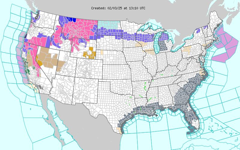 En Wisconsin, la nevada más intensa se registró entre Merrill y Sturgeon Bay, con acumulaciones de hasta 4 centímetros por hora en algunos sectores