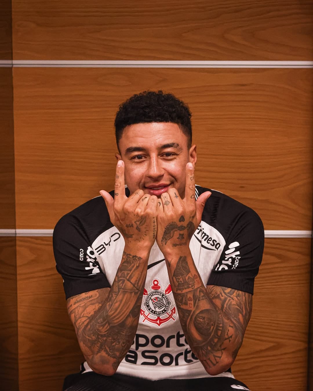 El inglés Jesse Lingard con la camiseta de Corinthians
