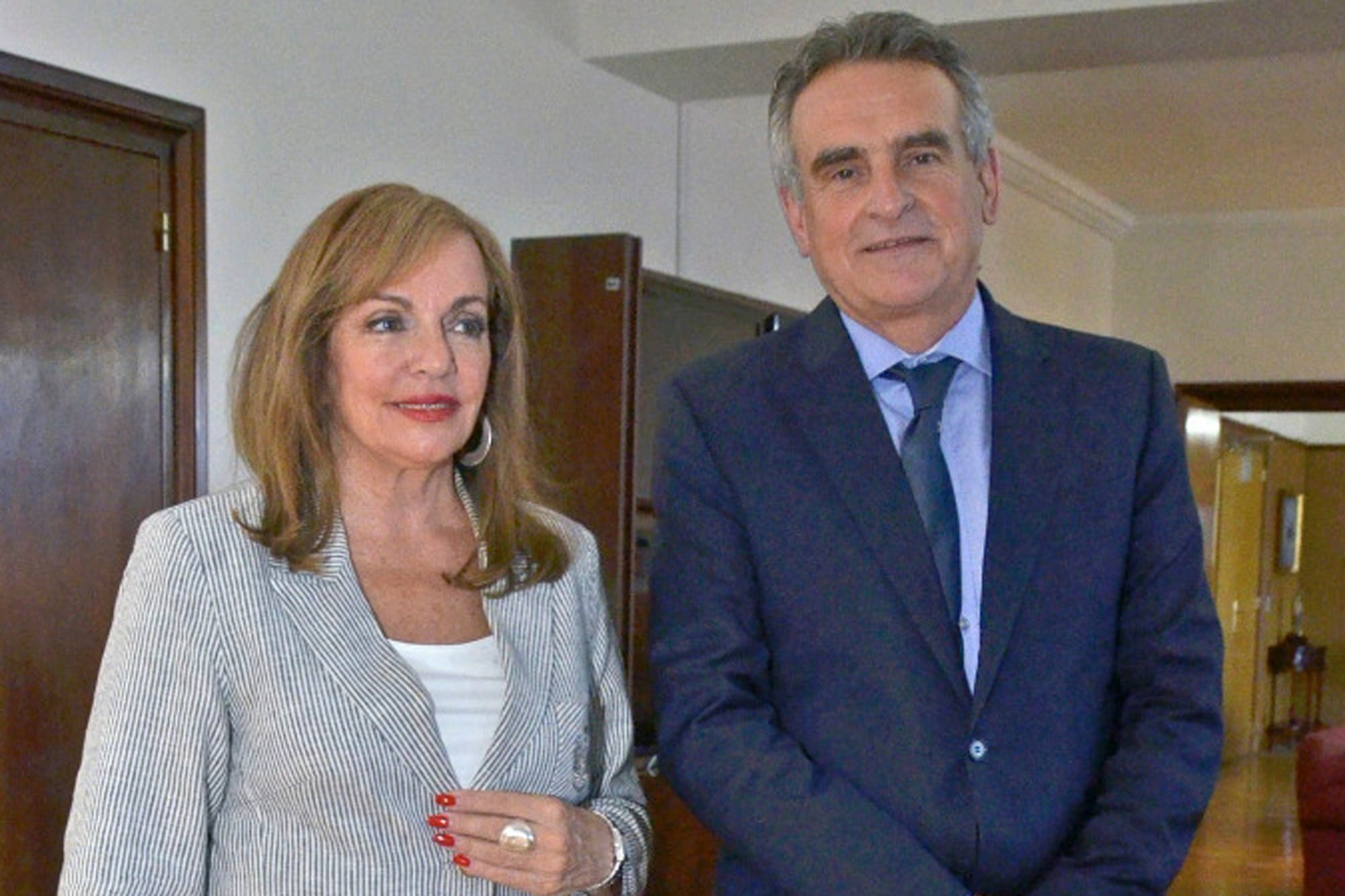 Los exministros de Defensa Nilda Garré y Agustín Rossi