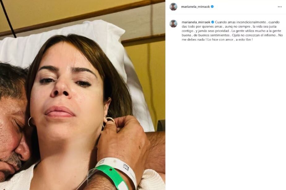 El posteo que Marianela Mirra subió a Instagram junto a José Alperovich desde una clínica hospitalaria