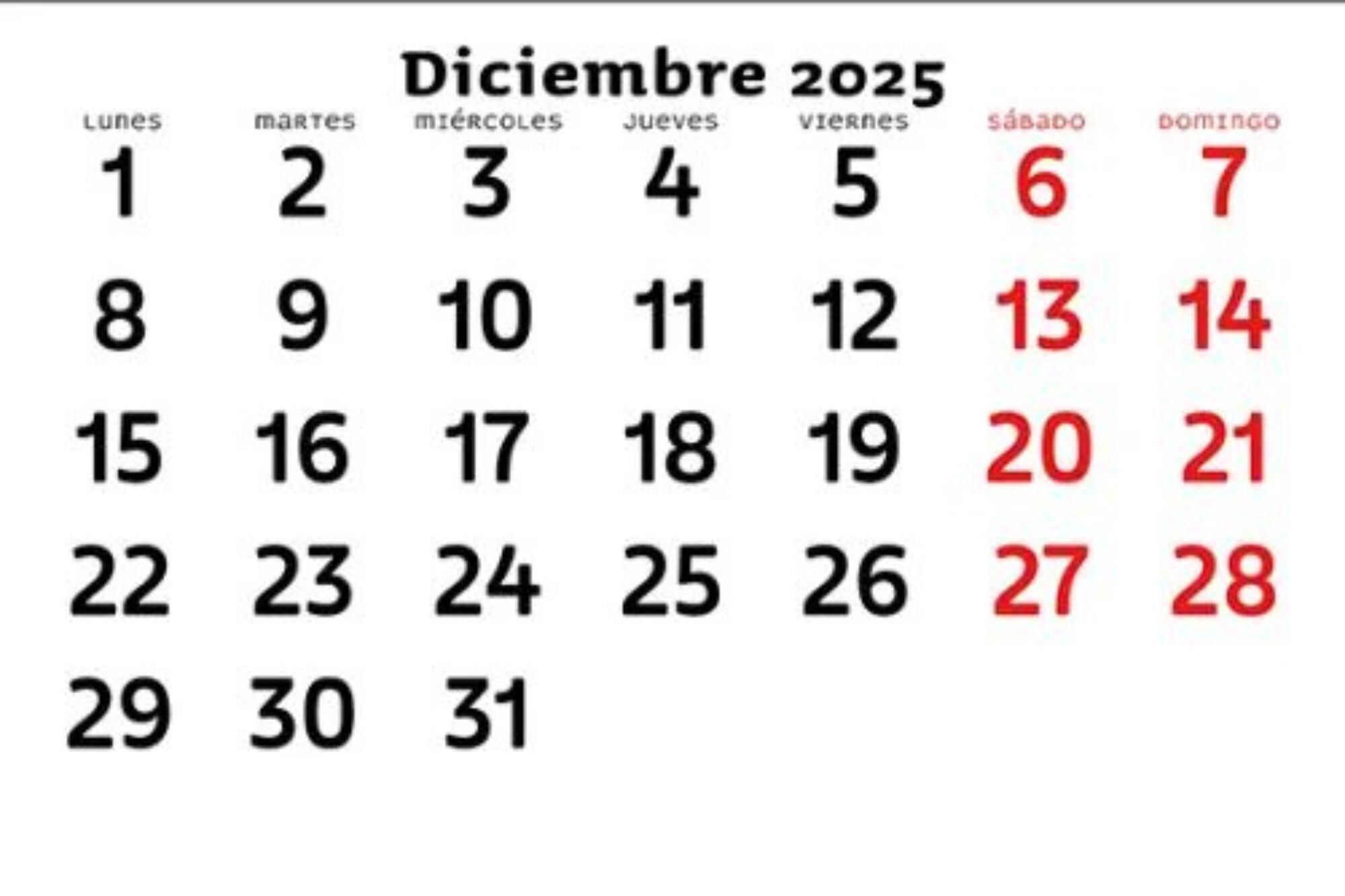 El calendario impreso es muy útil para anotar eventos del mes