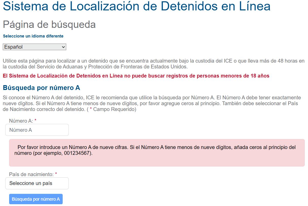 El Sistema de Localización de Detenidos en Línea es simple de usar, solo hay que conocer algunos datos de la persona arrestada