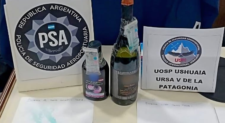 Avanza la investigación sobre una red de logística narco que trasladaba cocaína líquida dentro de botellas