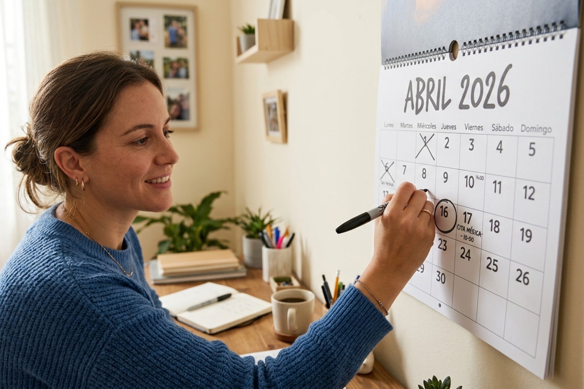 Calendario de abril 2026 para imprimir en papel