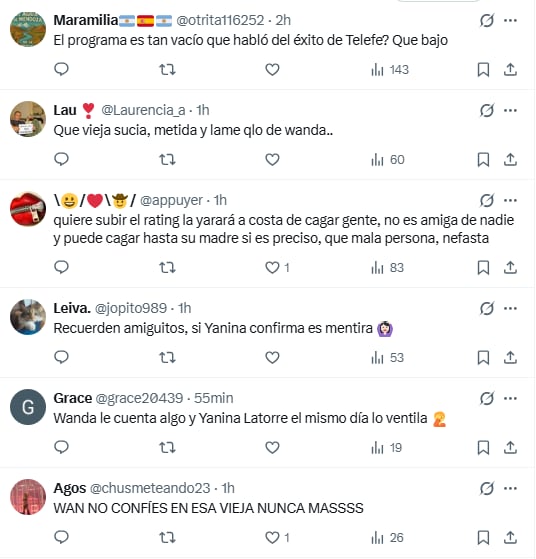 Las reacciones en redes sociales a la primicia de Yanina Latorre