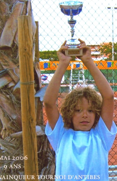 Antoine, el hijo de Christian, jugaba al tenis desde los tres años (Foto: barondemassy.com)