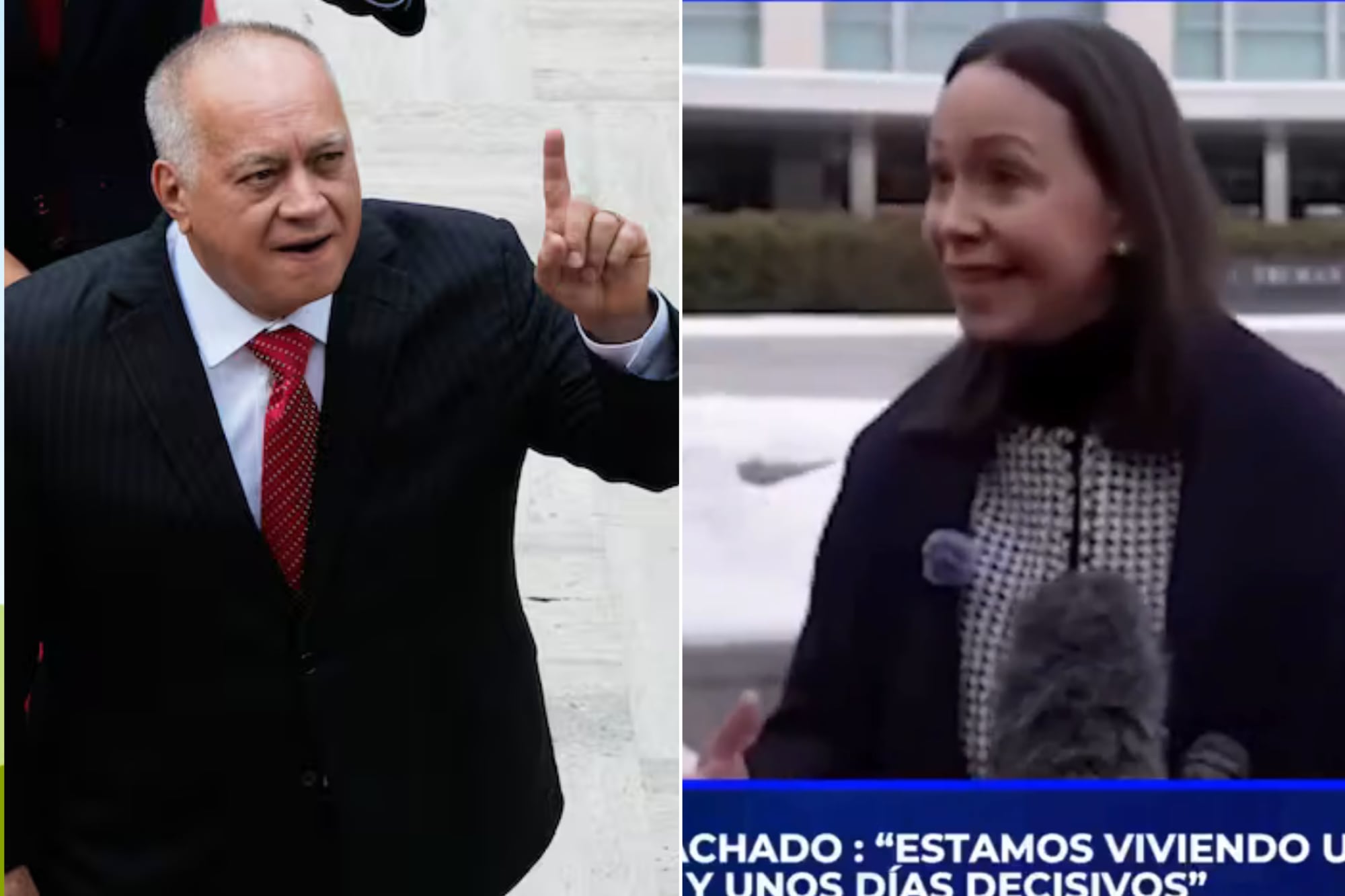 Un canal venezolano difundió declaraciones de Corina Machado y recibió un mensaje intimidante de Diosdado Cabello