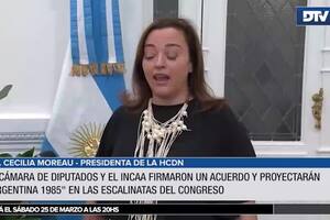 La Cámara de Diputados y el INCAA firmaron un acuerdo y proyectarán Argentina, 1985 en las escalinatas del Congreso