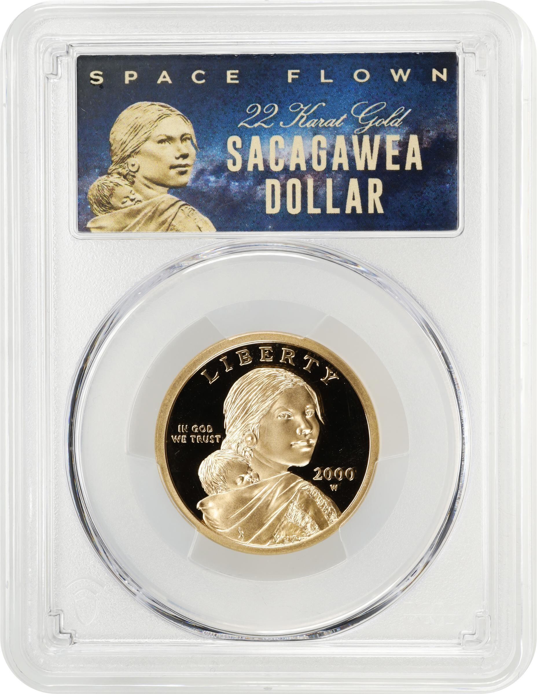 Los dólares Sacagawea fabricados en oro de 22 quilates participaron en una misión espacial histórica durante julio de 1999