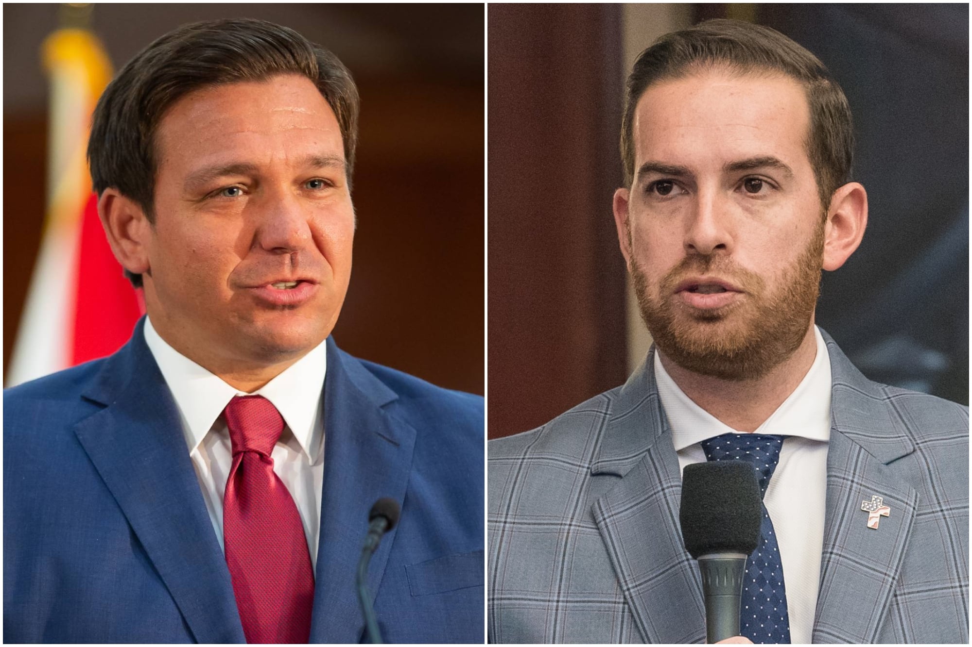 Ron DeSantis y el presidente de la Cámara de Representantes de Florida, Daniel Pérez, llevan una relación tensa